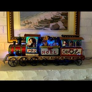 Fiber optic Santa Christmas Train. Color changing